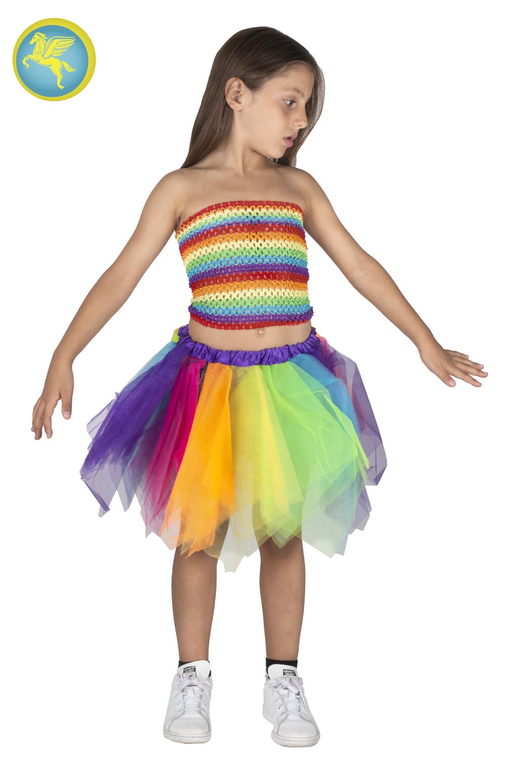 TOP ELASTICO ARCOBALENO